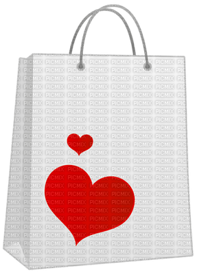 Kaz_Creations Valentine Deco Love Hearts Gift Bag - PNG gratuit