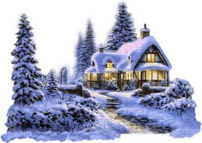 loly33 paysage hiver noel - Free PNG