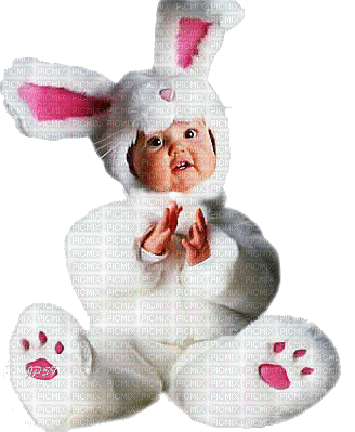 Bébé lapin (stamp clem27) - Gratis animeret GIF
