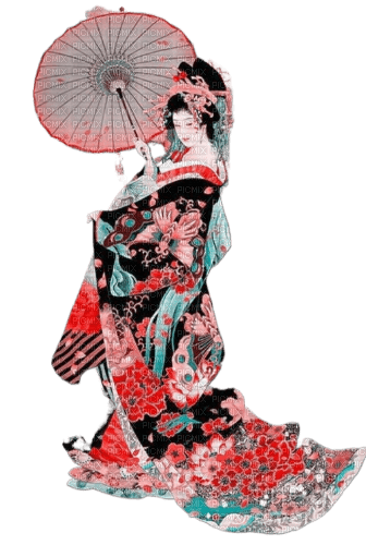 kikkapink woman asian oriental umbrella - 無料png
