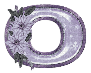 Kaz_Creations Alphabets Christmas Purple  Letter O - Free PNG