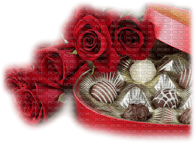 Czekoladki róże - png gratuito