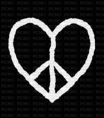 PEACE AND LOVE COEUR - ücretsiz png