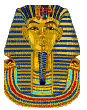 statue pharaon or - GIF animé gratuit