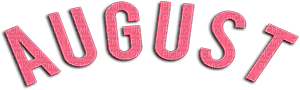 soave text august pink - gratis png