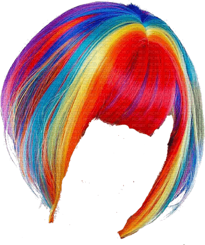 Wig, rainbow - png gratuito