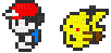 mario et pikachu - Free animated GIF