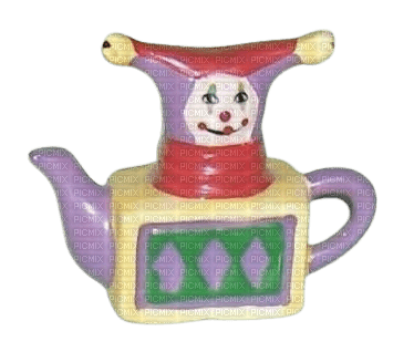 clown teapot - bezmaksas png