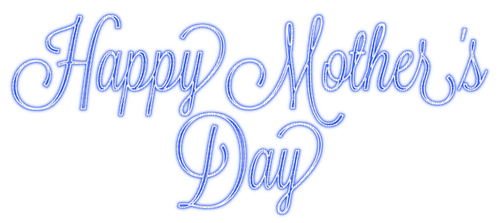 Happy Mother's Day.Text.Blue - KittyKatLuv - png ฟรี