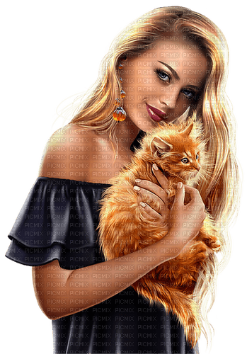 Woman. Cat. Leila - безплатен png