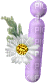 Kaz_Creations Alphabets Purple Heart Flowers Letter - Gratis animeret GIF