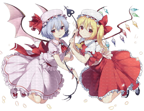 remilia and flandre scarlet - darmowe png