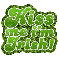 Kiss Me I'm Irish.Text.Green.Animated - GIF เคลื่อนไหวฟรี