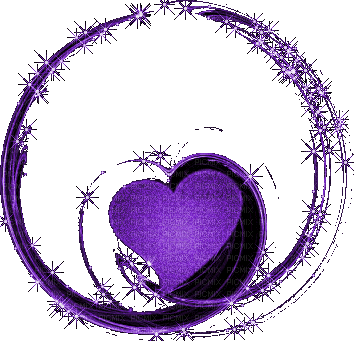 purple heart frame deco gif - GIF animado grátis