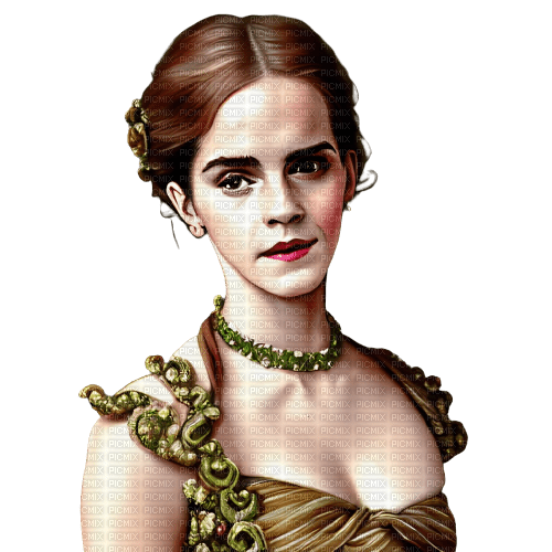 kikkapink woman vintage baroque green brown - kostenlos png