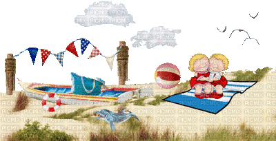 fond beach sea enfant - 免费动画 GIF