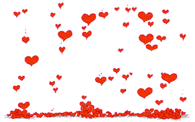 red hearts fall - GIF animate gratis