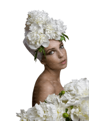 mujer y flores by EstrellaCristal - 無料png