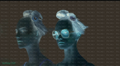 image encre animé effet femmes visage scintillant brille edited by me - Free animated GIF