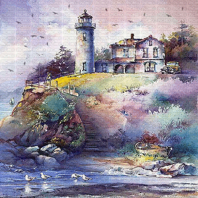 soave background animated vintage lighthouse