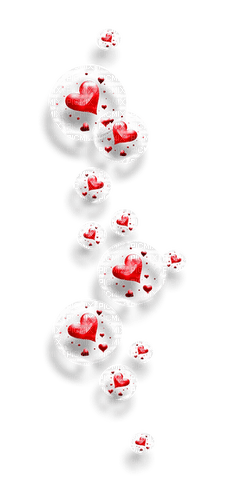 Hearts.Bubbles.Red - png gratis