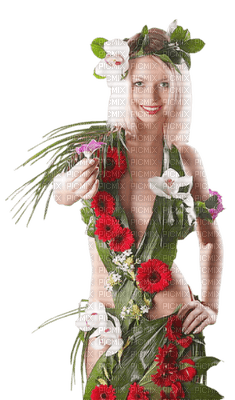 Kaz_Creations Woman Femme Flowers - zadarmo png