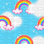 cute rainbow pixel art gif clouds cloud - GIF animasi gratis