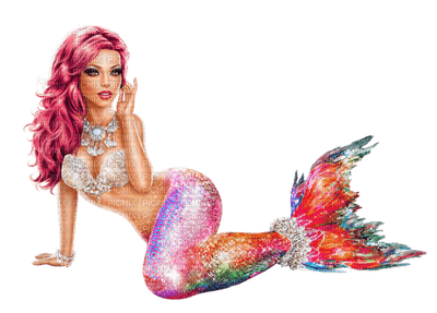 Kaz_Creations Woman Femme Colours Colour-Girls Mermaid - фрее пнг