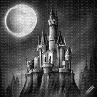 Gothic Castle and Moon - besplatni png