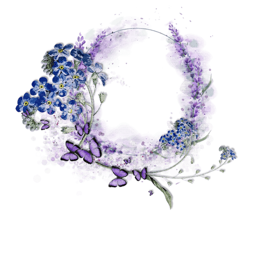 dolceluna spring purple cluster frame - 免费PNG