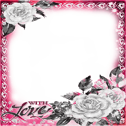 soave frame vintage valentine text love flowers - PNG gratuit