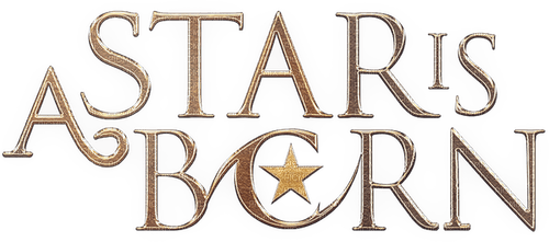 Movie A star is Born Text Gold  - Bogusia - bezmaksas png