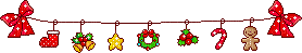 christmas pixel garland - Zdarma animovaný GIF
