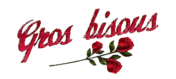 Gros Bisous Rose - GIF animé gratuit