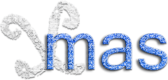 soave text christmas deco white blue - zdarma png