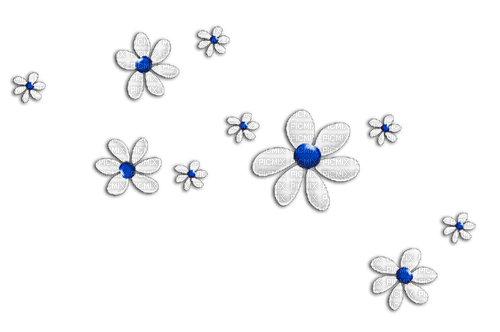 Flowers Blue - bezmaksas png
