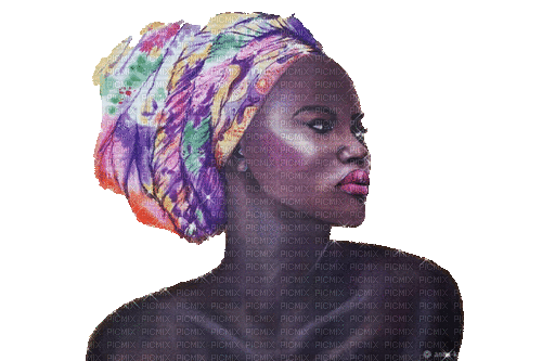 woman african glitter animated - Gratis animeret GIF