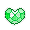 Pixel August Birthstone Heart - gratis png