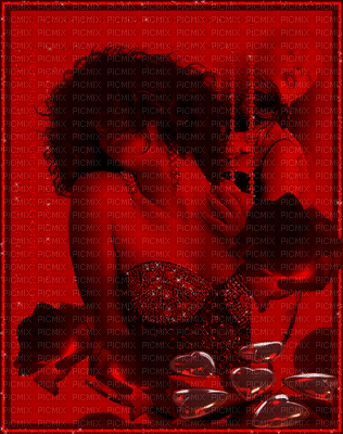 donna in rosso - GIF animasi gratis