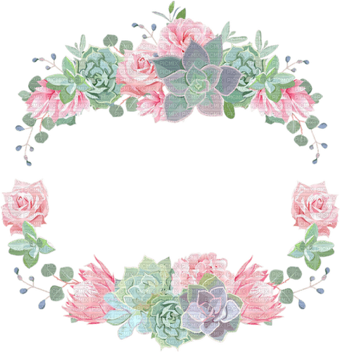 spring watercolor frame - 無料png