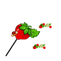 strawberry wand - Free animated GIF