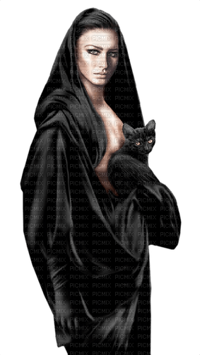 dolceluna dark woman cat black gothic - nemokama png
