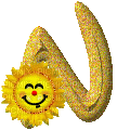 n letter text summer sun gif glitter anime animated - GIF animado gratis