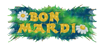 bon mardi sur fond vert - Bezmaksas animēts GIF
