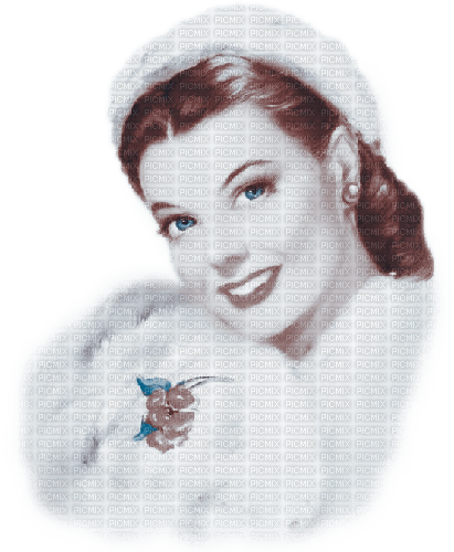 soave woman vintage winter smile christmas - 免费PNG