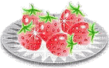 plate of strawberries - Бесплатный анимированный гифка