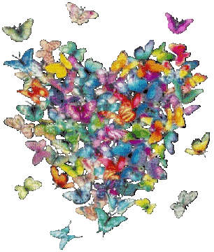 VanessaVallo _crea-heart butterfly's animated - Бесплатный анимированный гифка