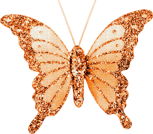 Glitter.Butterfly.Orange - ücretsiz png
