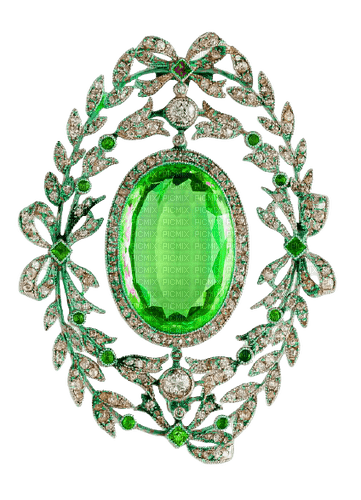 6 Green Brooch - By StormGalaxy05 - gratis png