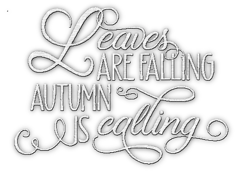 soave text autumn leaves  white - ingyenes png